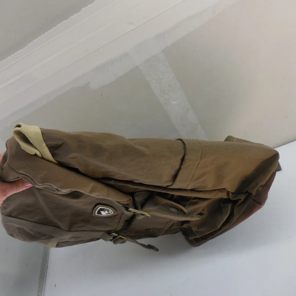 Kuhl Konflux 25L Endurawax Waxed Canvas Backpack Travel Bag Khaki Brown